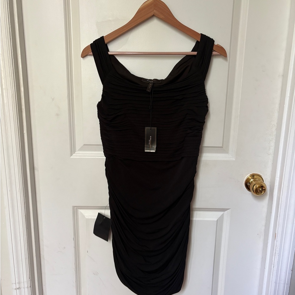 BCBG MaxAzria Ruched Little Black Dress MP NWT